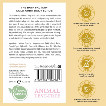 The Bath Factory Body Scrub 300 g - GOLD AURA